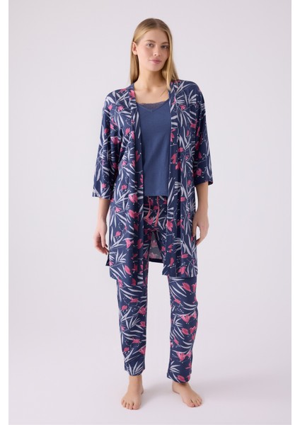 Üçlü Pijama Takım Mor - Süprem - 3 Lü Takım