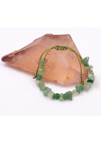 Renkli Doğal Taş Bileklik, Ayarlanabilir, Pembe Kuvars ve Ametist Detaylı modelleri