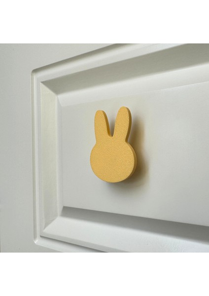 sarı Tavşan Dolap Kulpu - Çocuk Odası, Mutfak ve Banyo Için Modern, Sevimli Mobilya Kulp, Dh