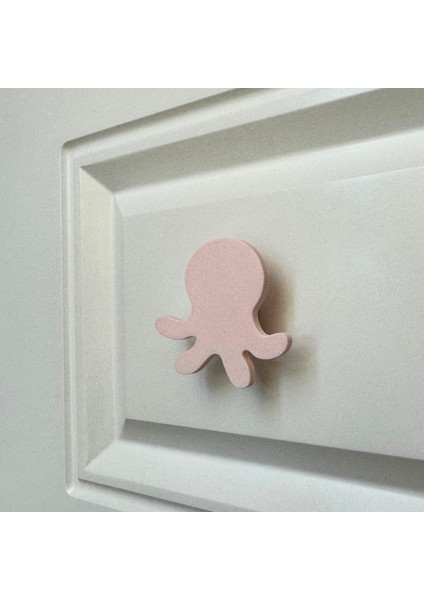 pembe Ahtapot Dolap Kulpu - Çocuk Odası, Mutfak ve Banyo Için Modern ve Dayanıklı Mobilya Kulp, Dh