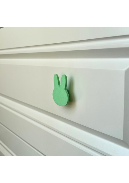 yeşil Tavşan Dolap Kulpu - Çocuk Odası, Mutfak ve Banyo Için Modern, ve Dayanıklı Mobilya Kulp, Dh
