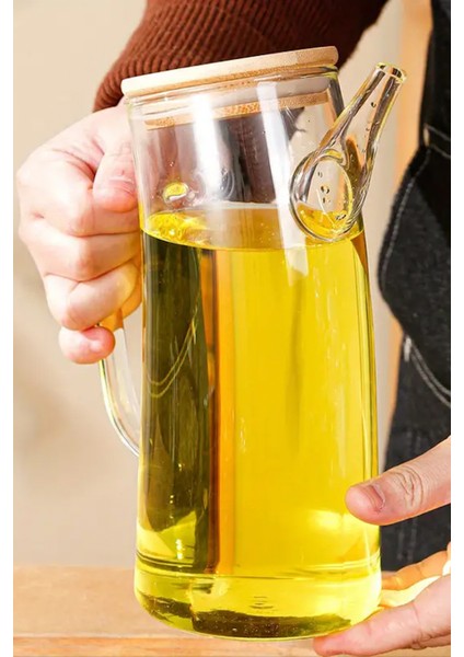 Borasilikat Cam Yağlık Bambu Kapaklı 1000 ml fiyatları