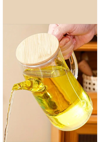 Borasilikat Cam Yağlık Bambu Kapaklı 1000 ml modelleri