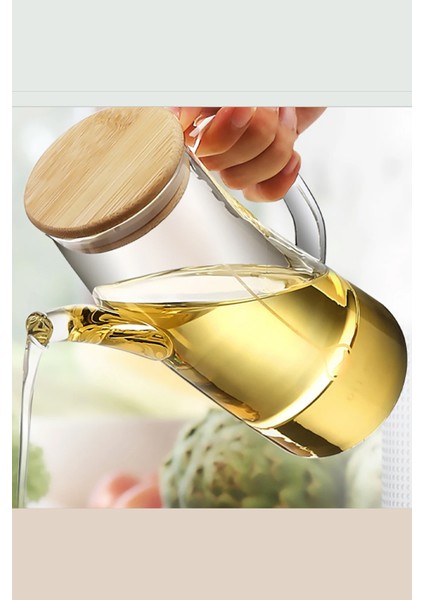 Borasilikat Cam Yağlık Bambu Kapaklı 1000 ml fırsatları