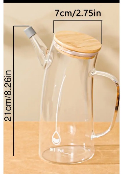 Borasilikat Cam Yağlık Bambu Kapaklı 1000 ml indirimleri