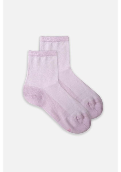 Kadın Merserize Tekli Pembe Soket Çorap M 77000 P