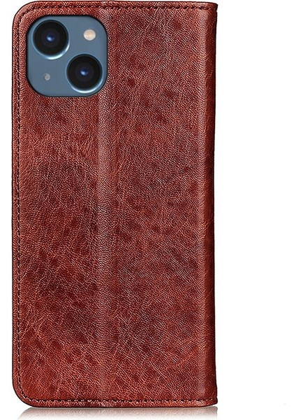 iPhone 14 Için Manyetik Crazy Horse Telefon Kılıfı (Yurt Dışından) indirimleri