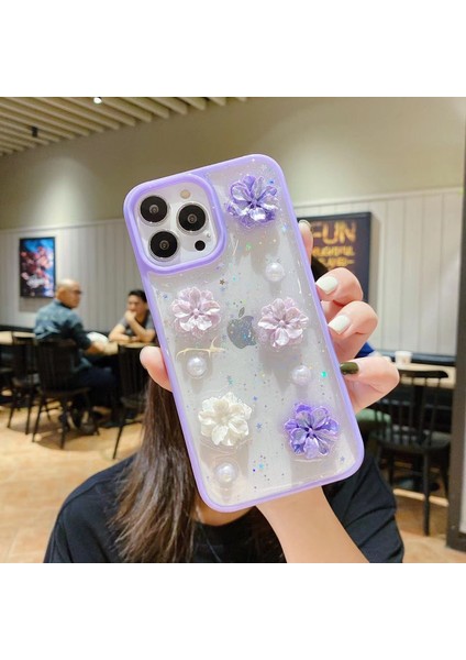 iPhone 14 Için 3D Bow Epoksi Tpu Telefon Kılıfı (Yurt Dışından)