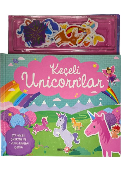 Keçeli Unicorn'lar (20 Keçeli Çıkartma ve 5 Oyun Sahnesi)