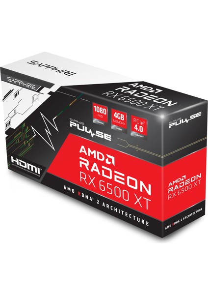 Sapphıre Amd Radeon RX 6500 XT Pulse 4GB 64Bit 2825MHz GDDR6 PCI-Express 4.0 Ekran Kartı 11314-01-20G