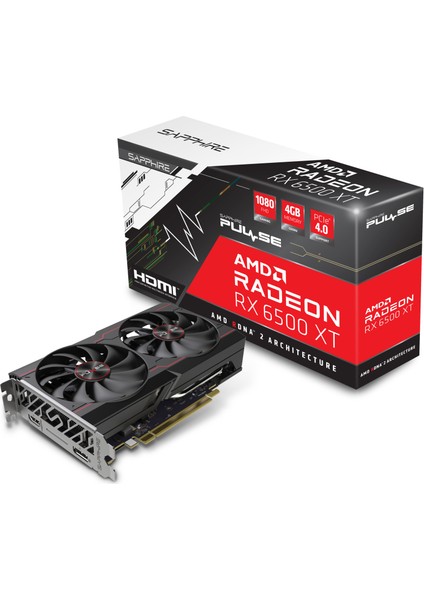 Sapphıre Amd Radeon RX 6500 XT Pulse 4GB 64Bit 2825MHz GDDR6 PCI-Express 4.0 Ekran Kartı 11314-01-20G