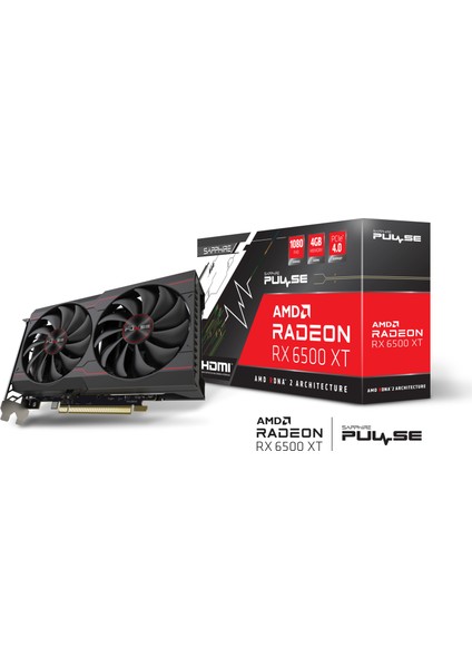 Sapphıre Amd Radeon RX 6500 XT Pulse 4GB 64Bit 2825MHz GDDR6 PCI-Express 4.0 Ekran Kartı 11314-01-20G