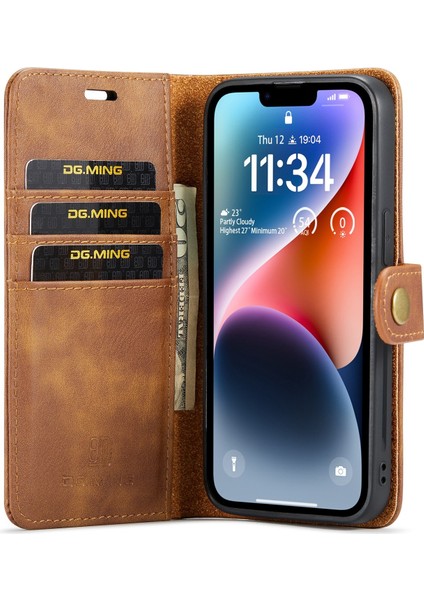 iPhone 15 Için Crazy Horse Deri Kılıf (Yurt Dışından) fırsatları