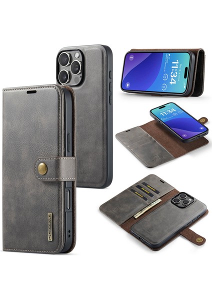 iPhone 16 Pro Max Için Crazy Horse Deri Kılıf (Yurt Dışından)