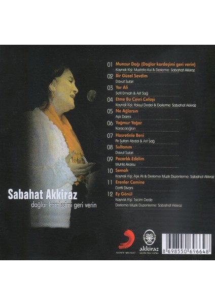 Dağlar Kardeşimi Geri Verin - Sabahat Akkiraz (Cd)