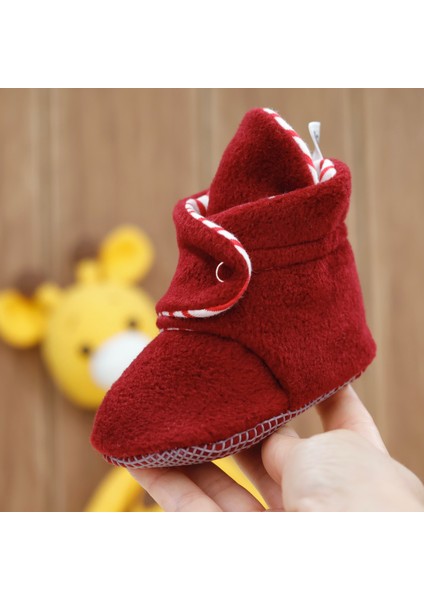 Polar Bebek Pandufu, Kaydırmaz Taban, Organik Pamuk Astarlı, İlk Adım Ev Patiği, Bordo fırsatları