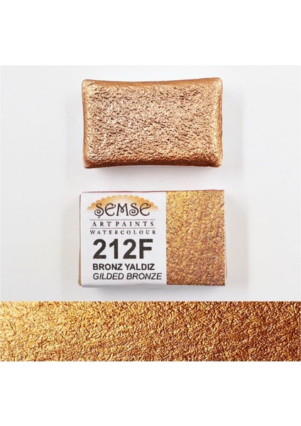 212F Bronz Yaldız El Yapımı Mührelenebilir Yaldız Suluboya Tam Tava