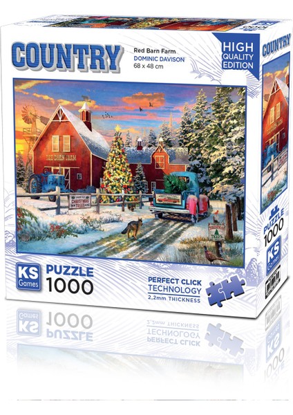 KS Games Red Barn Farm 1000 Parça Puzzle