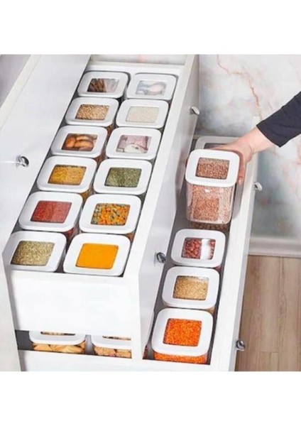 12'li Set 700 ml Kare Vaku mlu Saklama Kabı fiyatları