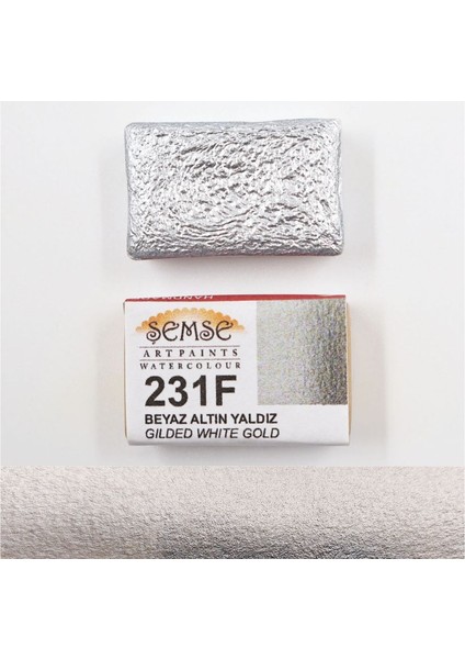 231F Beyaz Altın Yaldız El Yapımı Mührelenebilir Yaldız Suluboya Tam Tava