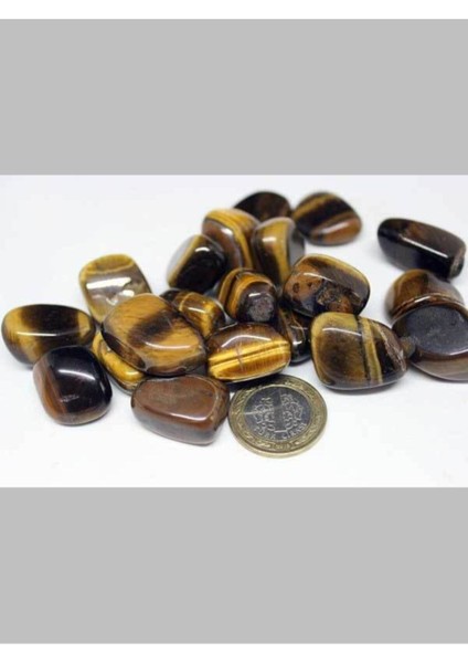 Kaplan Gözü Taşı, Küçük Boy, Doğal Taş, Beyaz, 8-14 gram, Enerji ve Şifa Taşı