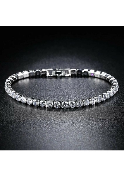 Kadın Lüks Su Yolu Ek Uzatma Klipsli Pirinç Gümüş Bileklik