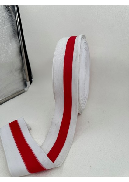 6 cm Raşel Şerit-5 Metre (Kırmızı/beyaz) fiyatları
