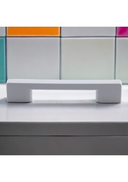 (Sert Plastik) Beyaz Mobilya Mutfak Dolabı Çekmece Dolap Kulpu Kulbu Kulpları 10 Adet 128 mm fırsatları