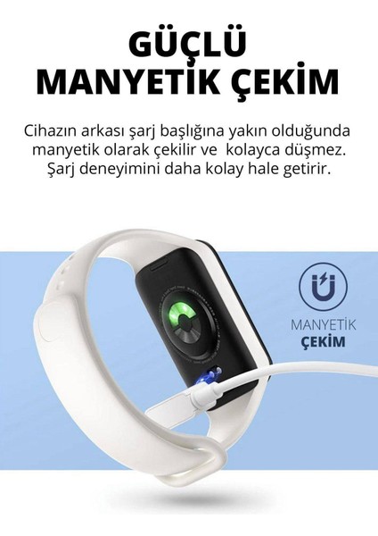 Xiaomi Mi Band 8 / 8 Pro Uyumlu Yüksek Kalite Şarj Aleti Kablosu Hızlı Şarj