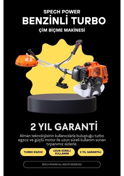 Benzinli Yan Tipi Ot Çalı Çim Biçme Kesme Tırpan Makinesi Mlt-Ormck Patrick 14 Hp Geniş Piston