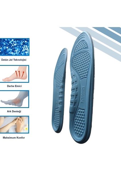 Icemen Yumuşak Kemer Ve Metatarsal Destekli,Topuk Rahatsızlığı Giderici Tam Ortopedik Silikon Tabanlık,,Masaj Etkili, Konforlu, Rahat, Düz Taban, Ayak Ağrısı Erkek, Kadın, Çocuk, Yetişkin