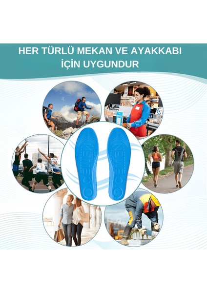 Iceman Memory Foam Yumuşak, Tam Ortopedik Ayakkabı Tabanlık Rahat, Konforlu, Masaj Etkili, Akıllı Hafızalı, Spor, Erkek, Kadın, Çocuk, Yetişkin