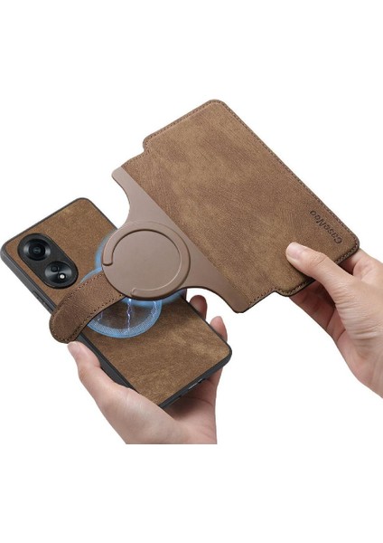 Oppo A78 4g Cüzdan Retro Kart Standı Mıknatıs Koruyucu Malzeme Için Flip Case (Yurt Dışından) indirimleri