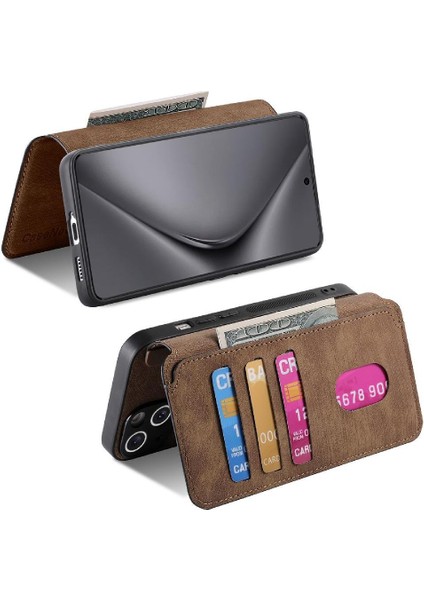 Huawei Pura 70 Için Flip Case Retro Kart Standı Cüzdan Mıknatıs Koruyucu (Yurt Dışından) fırsatları