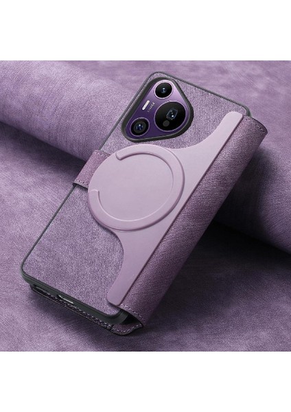 Huawei Pura 70 Pro Mıknatıs Koruyucu Malzeme Için Flip Case Cüzdan Kart (Yurt Dışından)