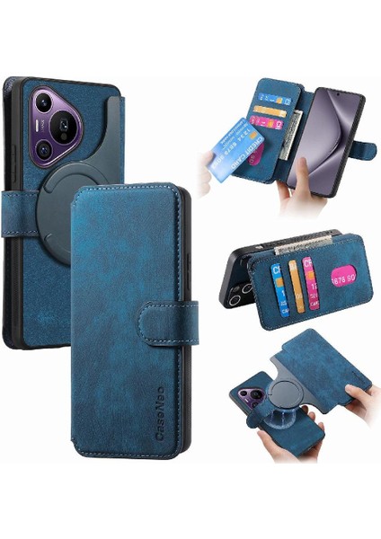 Huawei Pura 70 Pro Mıknatıs Koruyucu Malzeme Için Flip Case Cüzdan Kart (Yurt Dışından)