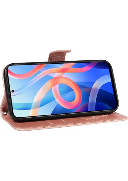Xiaomi Redmi Not 11 Için Flip Case Kredi Kartı ile 5g Kabartmalı Kelebek (Yurt Dışından)