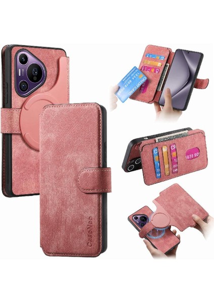 Huawei Pura 70 Pro Mıknatıs Koruyucu Malzeme Için Flip Case Cüzdan Kart (Yurt Dışından)