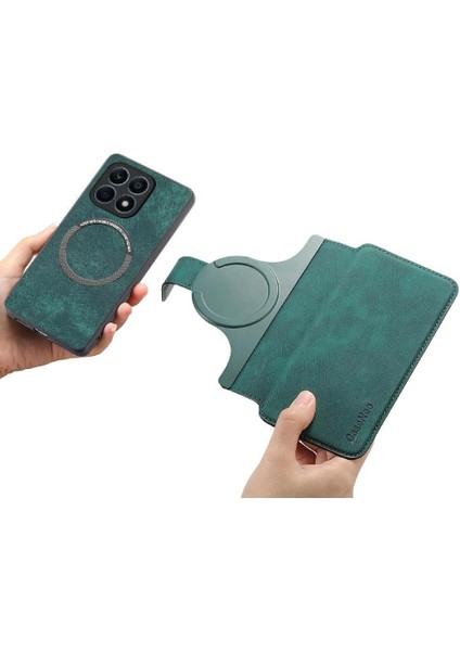 Onur X8A Mıknatıs Koruyucu Malzeme Için Flip Case Cüzdan Kart Standı Retro (Yurt Dışından)