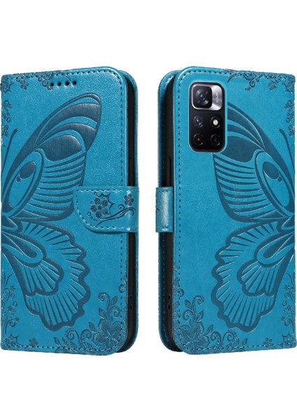 Xiaomi Redmi Not 11 Için Flip Case Kredi Kartı ile 5g Kabartmalı Kelebek (Yurt Dışından)