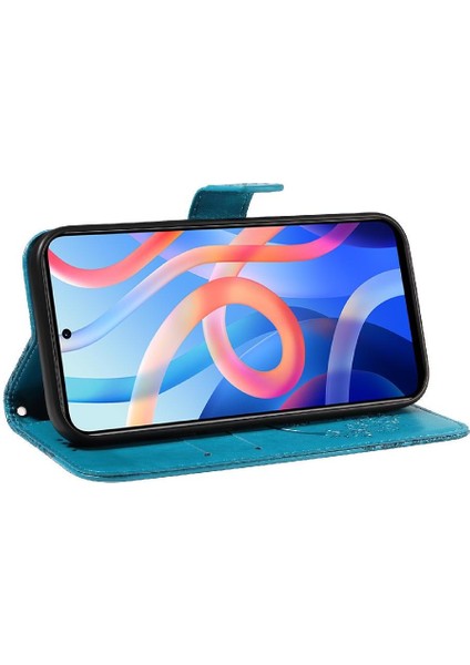 Xiaomi Redmi Not 11 Için Flip Case Kredi Kartı ile 5g Kabartmalı Kelebek (Yurt Dışından)