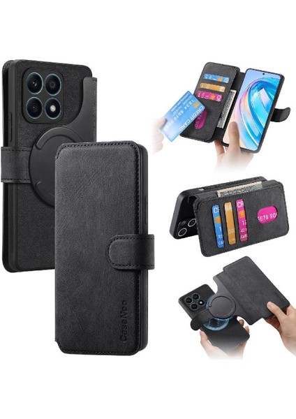 Onur X8A Mıknatıs Koruyucu Malzeme Için Flip Case Cüzdan Kart Standı Retro (Yurt Dışından)