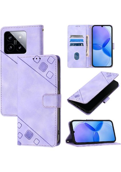 Xiaomi 14 5g Için Kılıf Cüzdan Kapak Çevirin Manyetik Deri Kart Tutucu (Yurt Dışından)