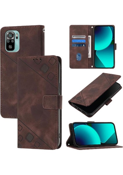 Xiaomi Redmi Için Not 10 4g Manyetik Deri Kart Tutucu Cüzdan Flip (Yurt Dışından)