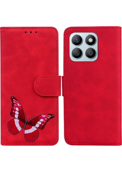 Onur X8B Renk Baskılı Cüzdan Flip Için Flip Case Folio Kapak Kelebek (Yurt Dışından)