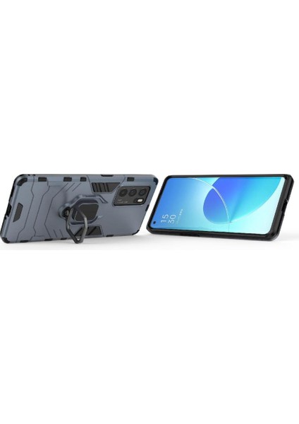 Oppo Reno6 Pro 5g Askeri Sınıf Metal Için Halka Araba Dağı Kickstand Vaka (Yurt Dışından) fiyatları