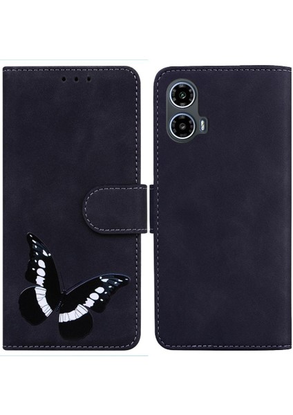 Motorola Moto G24 Flip Folio Kapak Için Flip Case Kart Yuvaları Renk Baskılı (Yurt Dışından)
