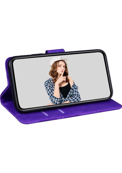 Tecno Spark 20 Flip Folio Kapak Için Flip Case Kart Yuvaları Kelebek Renk (Yurt Dışından)