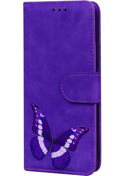Motorola Moto G24 Flip Folio Kapak Için Flip Case Kart Yuvaları Renk Baskılı (Yurt Dışından)