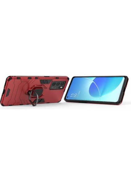 Oppo Reno6 Pro 5g Askeri Sınıf Metal Için Halka Araba Dağı Kickstand Vaka (Yurt Dışından) modelleri